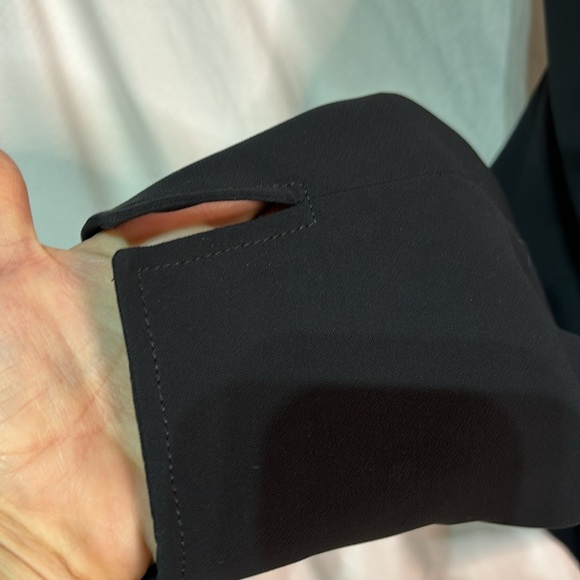 Talbots 18W black 3 button mandarin style collar pockets lined shaped enc - Picture 6 of 11